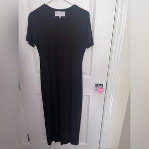 Charles Henry Black T-Shirt Dress